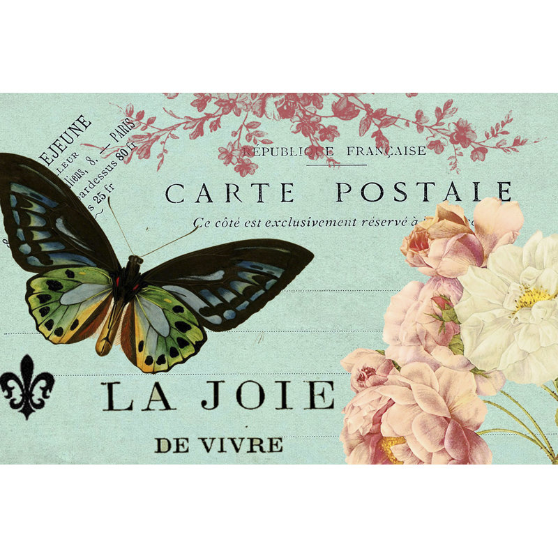 Postcards of Paris IV by Sandy Lloyd - Graphic Art Print, Wrapped Canvas, 20cm H x 30cm W
