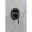 Robinet mural noir mat pour salle de bain - avec pomme de douche à pluie haute en acier inoxydable de 10 po et douche à main, ensemble de valve à 2 voies