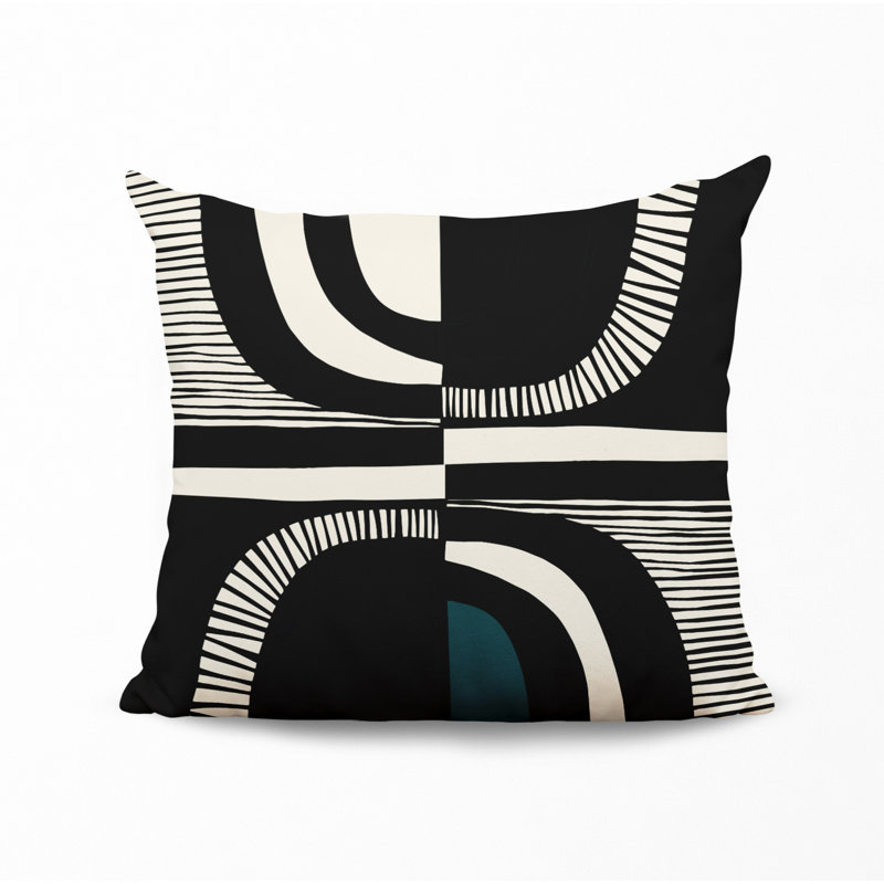 Jeté carré / extérieur en polyester Chamu, 16 po x 16 po, Émeraude