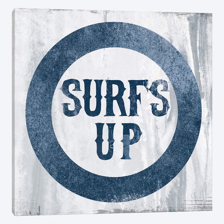 « surf », art textuel sur toile, H 12 po x l 12 po x P 1,5 po, Pas de tapis, Toile tendue