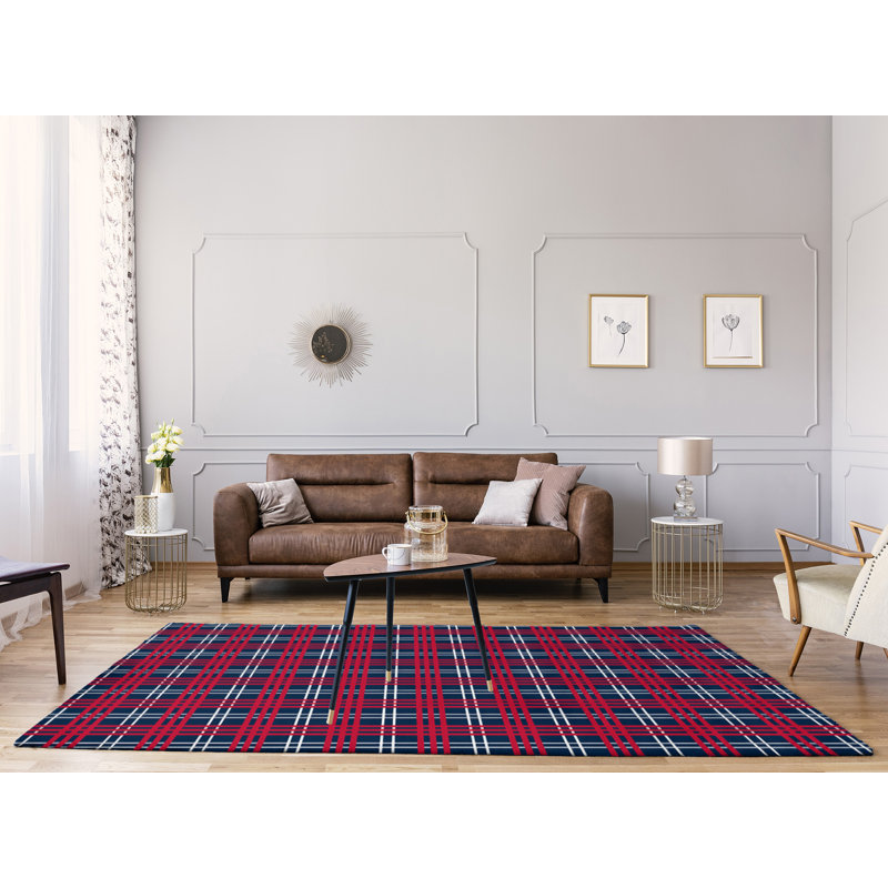 Plaid Indoor Rug, Rectangle 5' x 7'