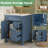 24" Blue Bathroom Vanity With Ceramic Sink