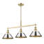 Luminaire suspendu linéaire à 3 lumières pour îlot de cuisine Weatherford-970020805-970020806