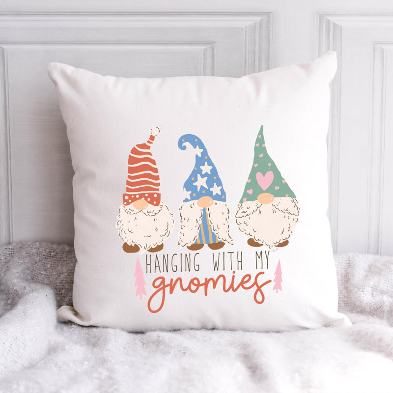 Illustration de Noël - Coussin décoratif inclus, 20 po x 20 po