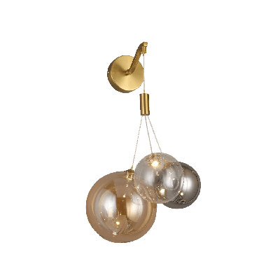 Tricolor Drift 3-Globe LED Wall Sconce