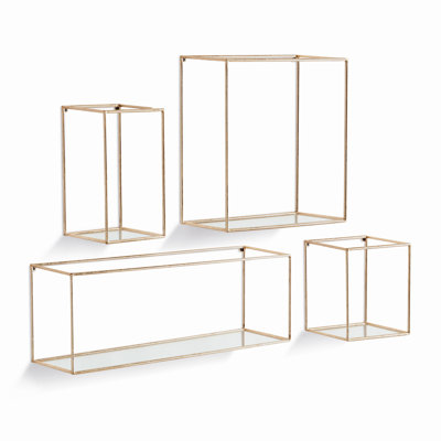 DUNCAN MIRRORED WALL SHELVES