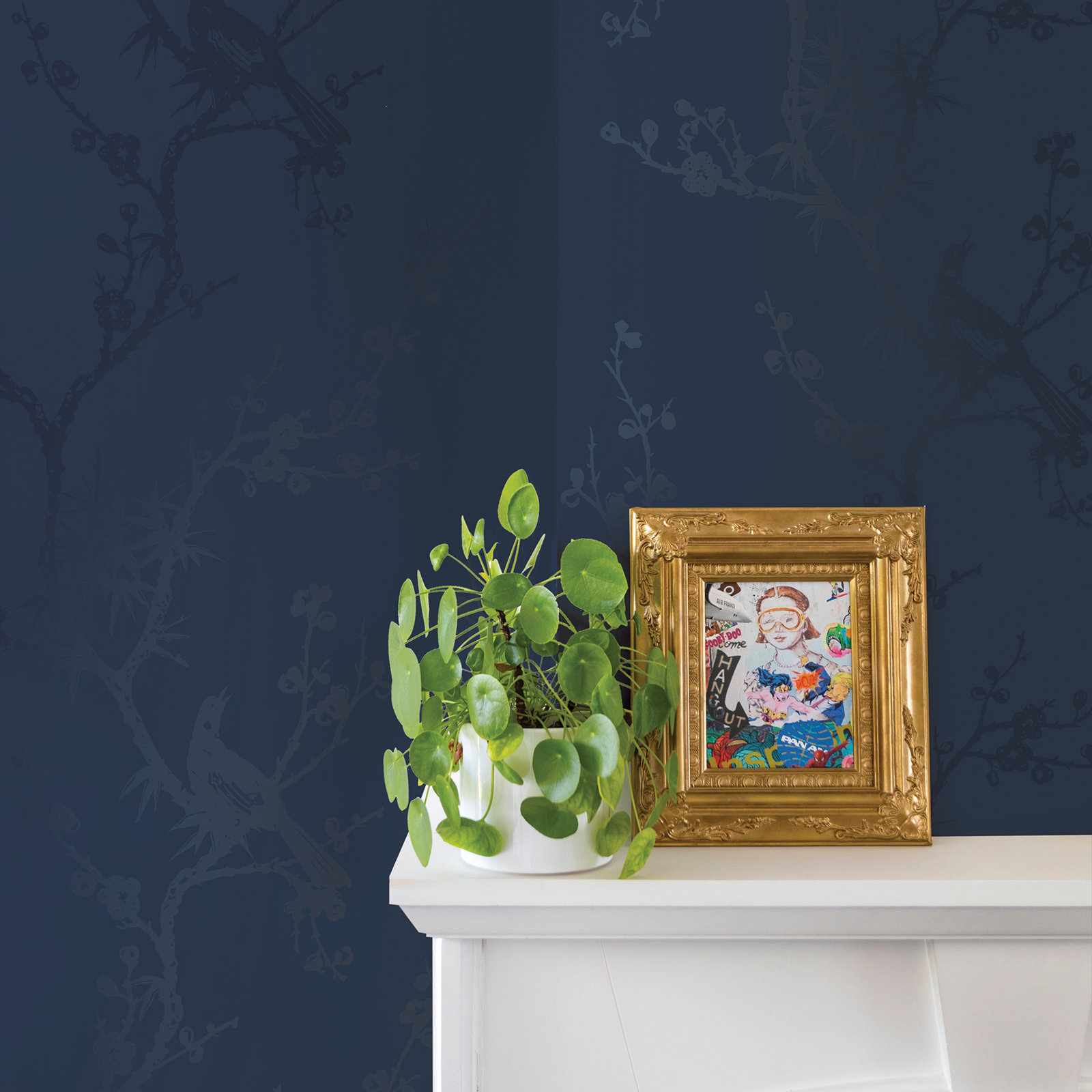 Aihnoa Self-Adhesive Wallpaper Double Roll, Navy