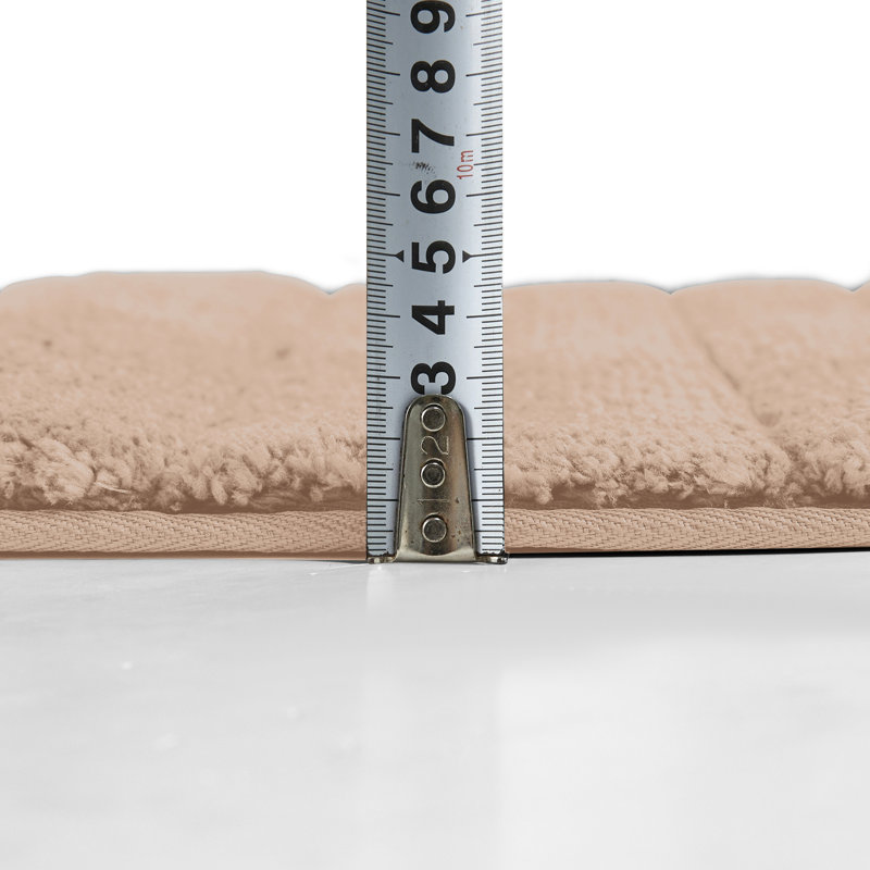 Microfiber / Microsuede Bath Mat, NATURAL Geometric