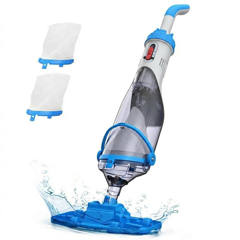 Cordless Handheld Pool Vacuum with Telescopic Pole, Rechargeable Handheld Hot Tub SPA Pool Cleaner Vacuum for Above Ground/Inground Pools, 18.5GPM Powerful Suction, Running time up to 1H