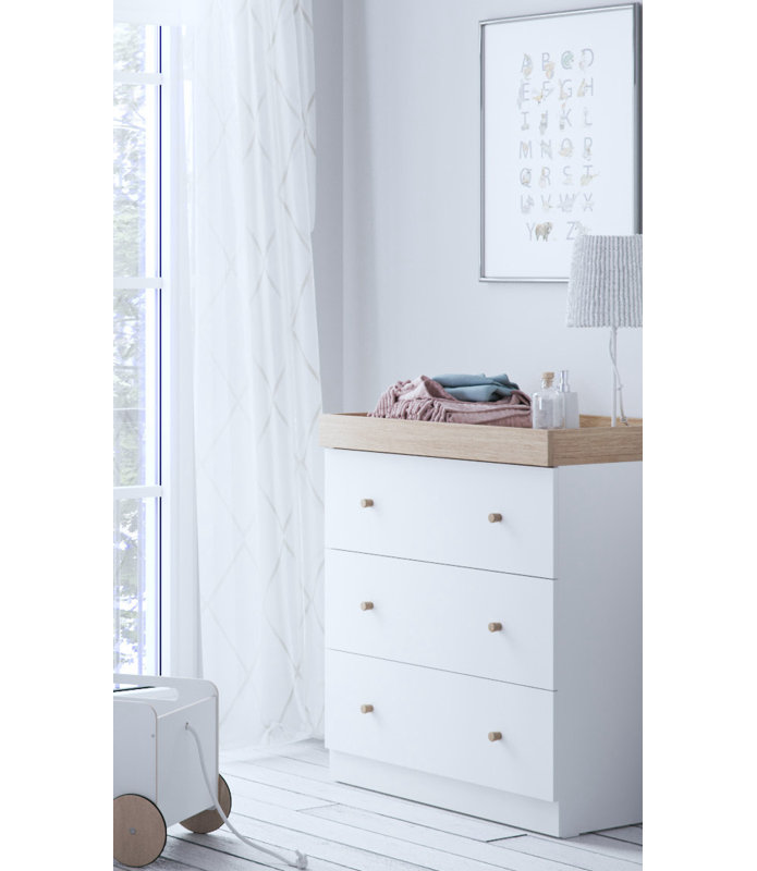 Burlington Changing Unit, White & Oak