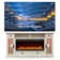 Aira 70"W Farmhouse Fireplace TV Stand With Timer, Wood Media Console For TVs Up To 80" With Fireplace Included