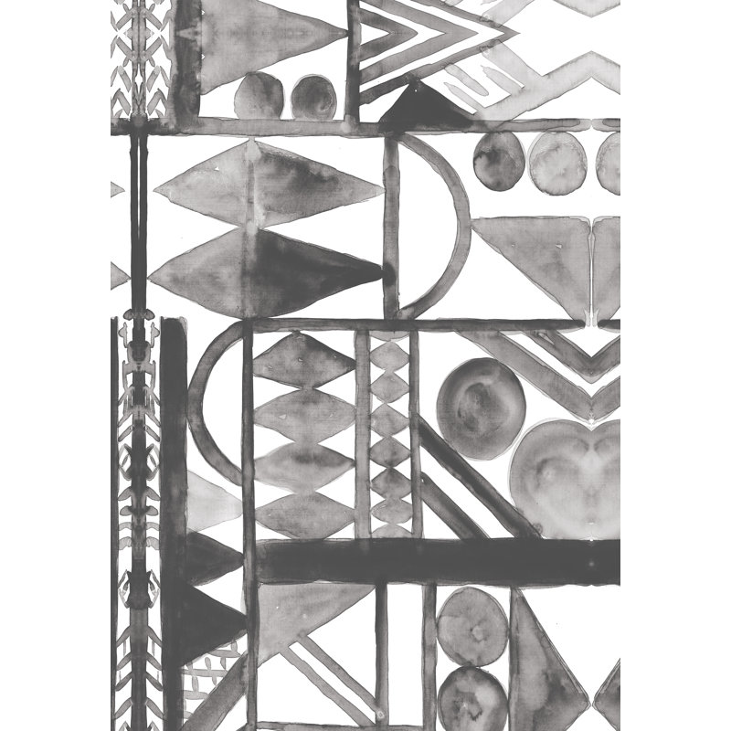Formes grises abstraites-reproduction d’art sur toile tendue, H 48 po x l 32 po