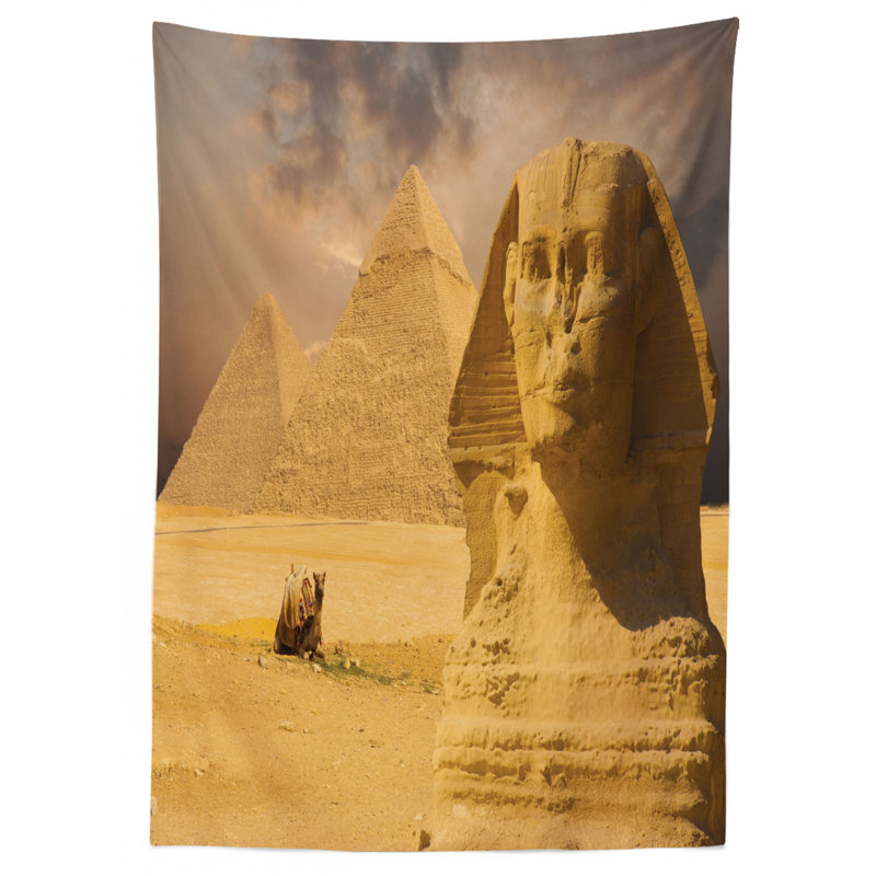 Egyptian Tablecloth, 84" L x 60" W