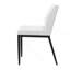 Ensemble de 2 chaises de salle à manger en similicuir et en métal noir et ivoire