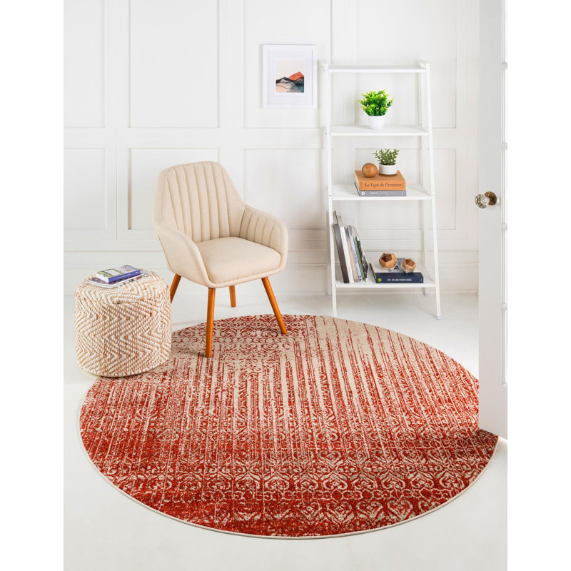 Elysee Geometric Indoor Rug, Round 4'