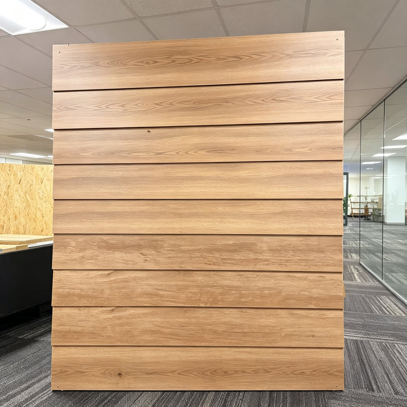 Panneau mural ANYIPRO 8 mm HPL Shiplap, 96 po x 7,80 po, cèdre rouge de l'Ouest, classe A