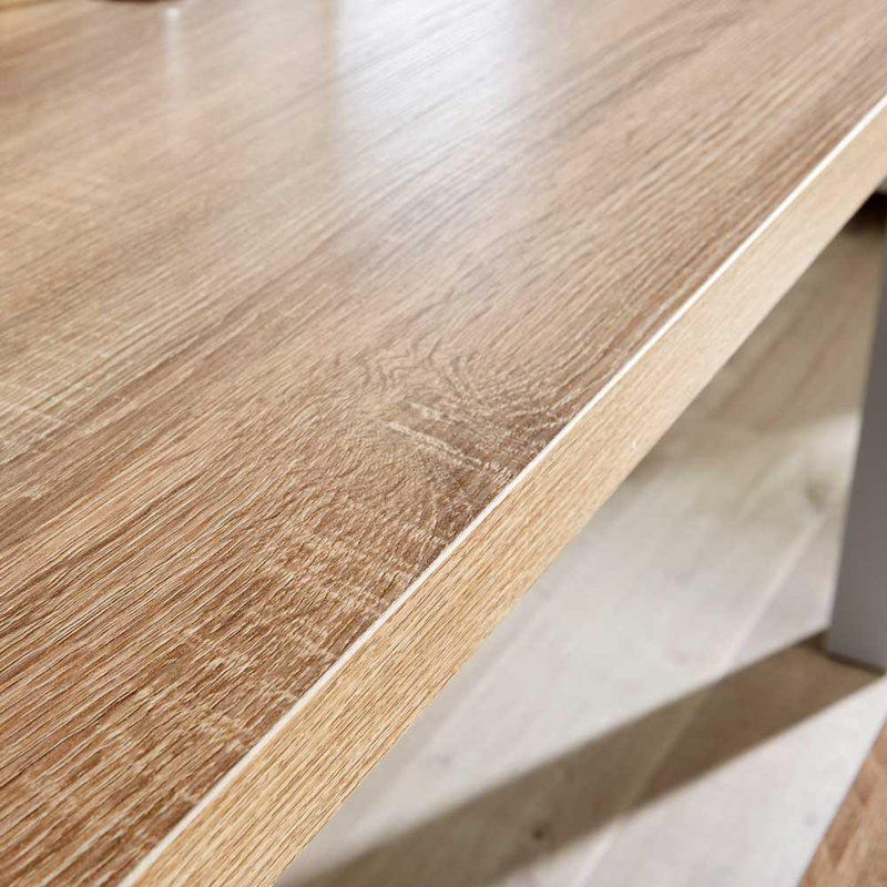 Calev 4 Person Grey Dining Table and Bench Set