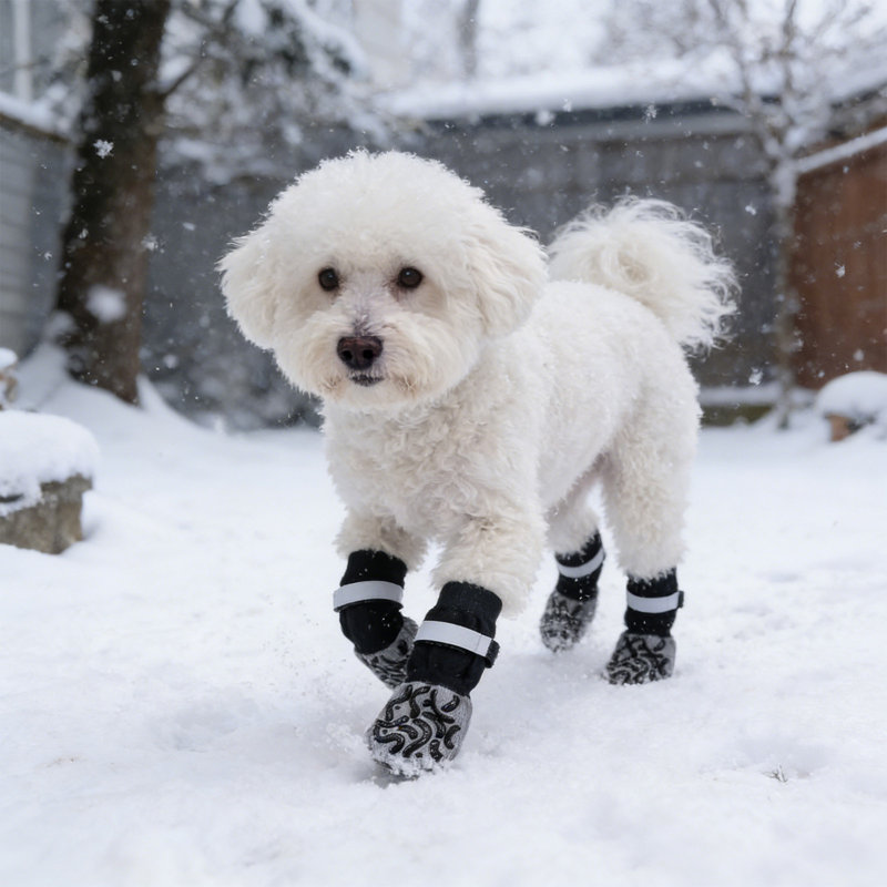 Chaussettes antidérapantes et imperméables pour chien, pointure L, gris, GYL