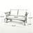 Outdoor Wooden Loveseat With Cushions