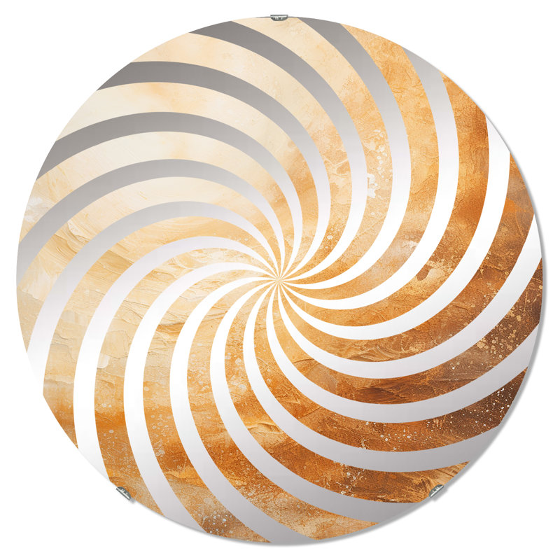 Abstrait Miroir Macchiato II - Miroir décoratif Vortex-MIR109782-Rond, 31,4 po x 31,4 po