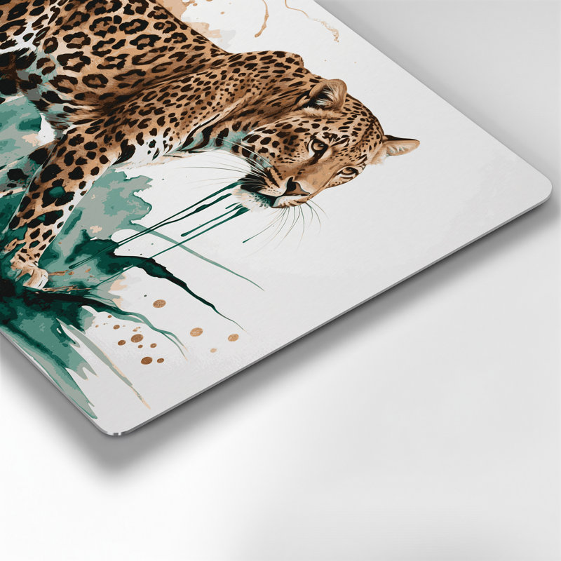 «Big Cats Javan», art mural gris en métal