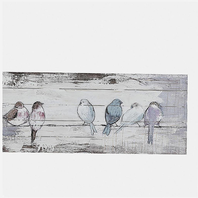 Hand Painted Wood Plank Panel Wall Decor