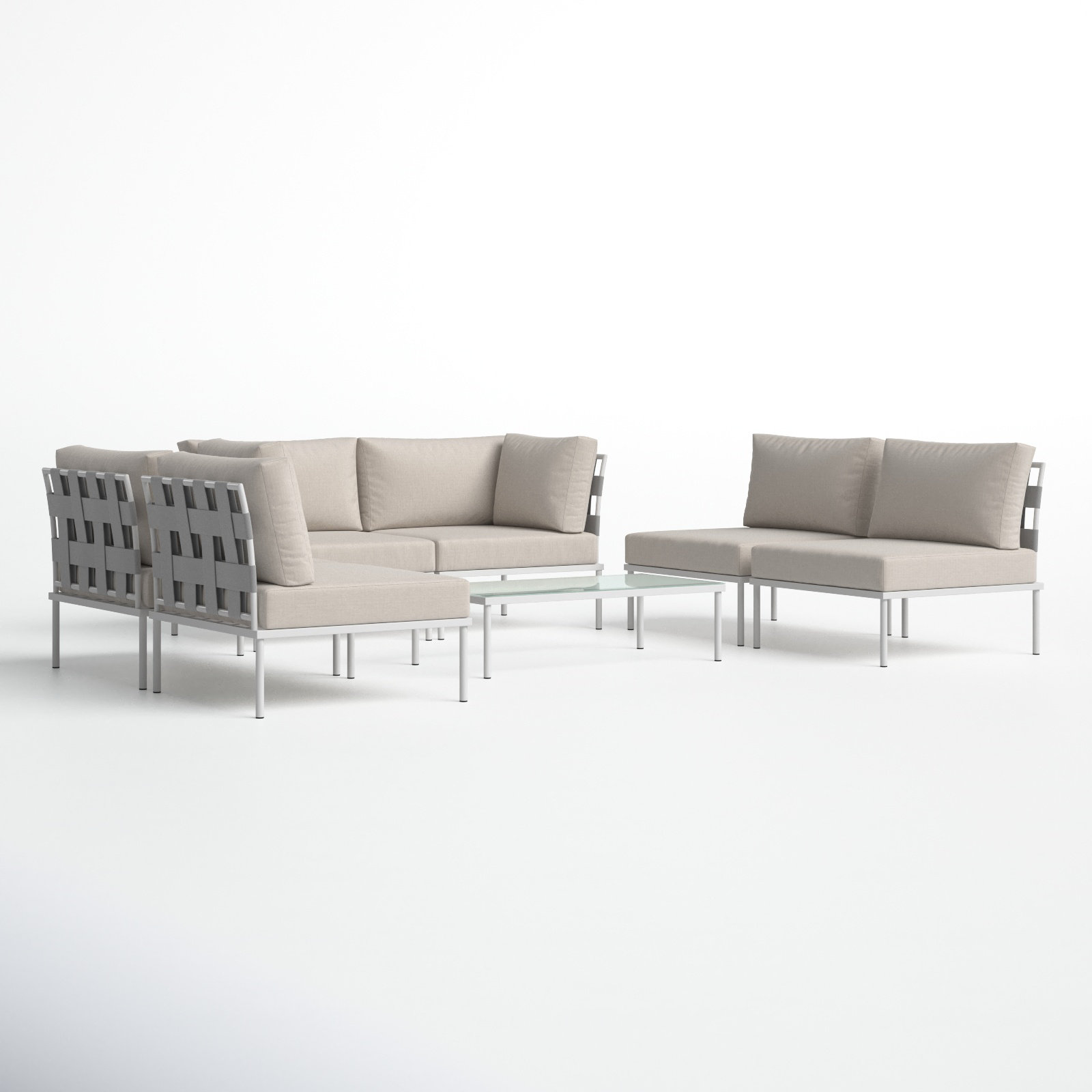 Harmony 6-Person Patio Seating Group, Beige