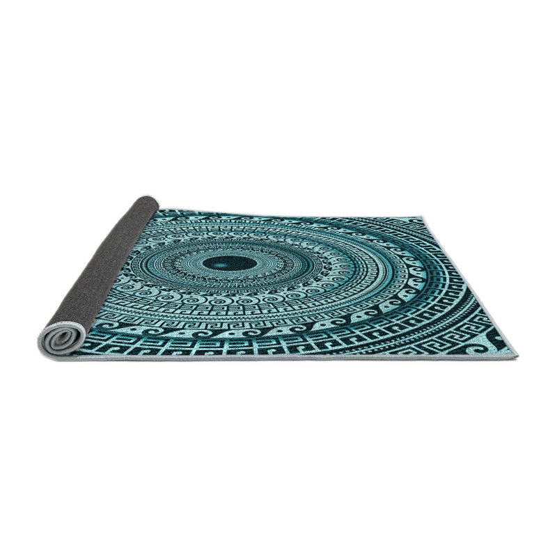 Tapis bleu clair, Rond 8 pi