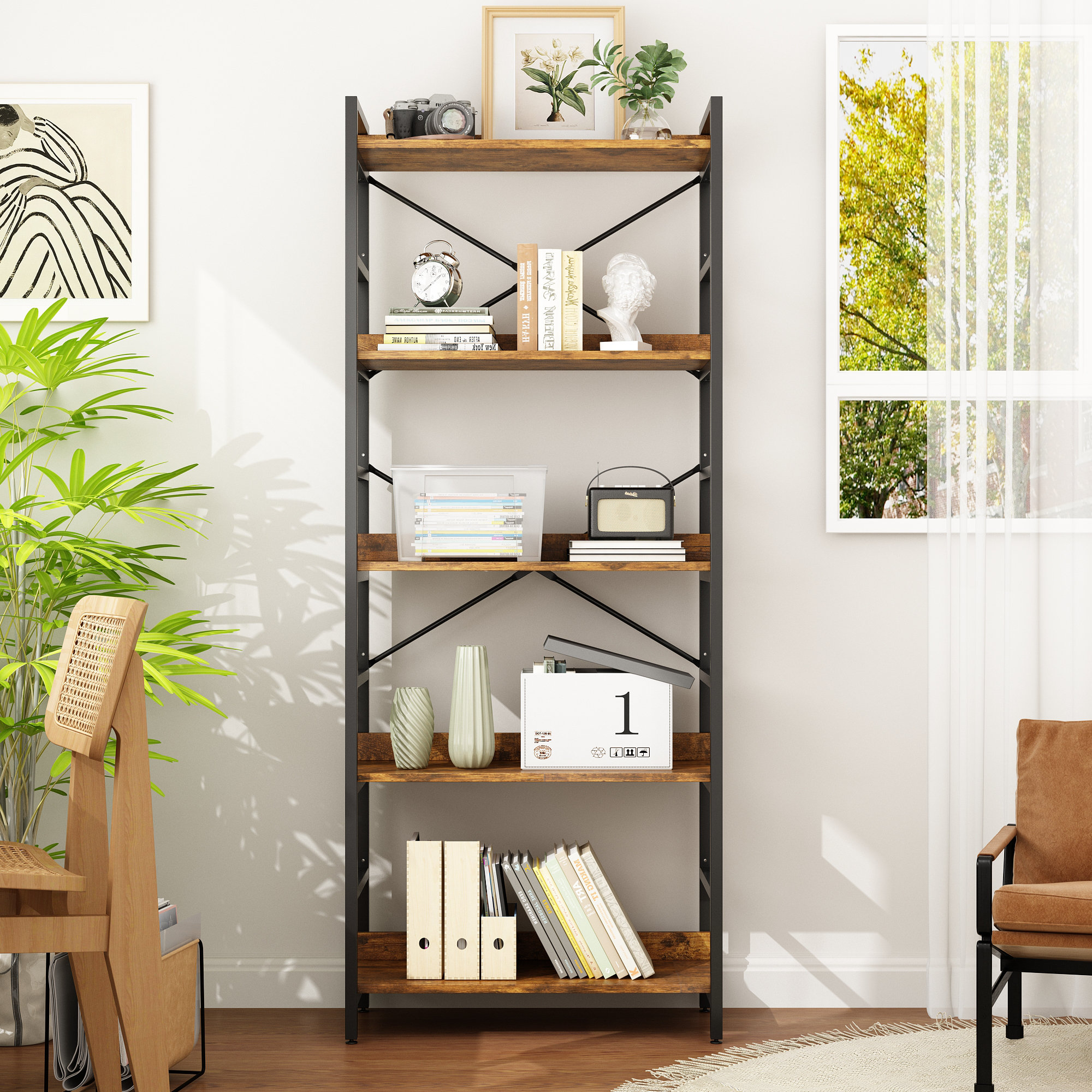 17 Stories 17 Stories Bookshelves And Bookcases 6-shelf Etagere