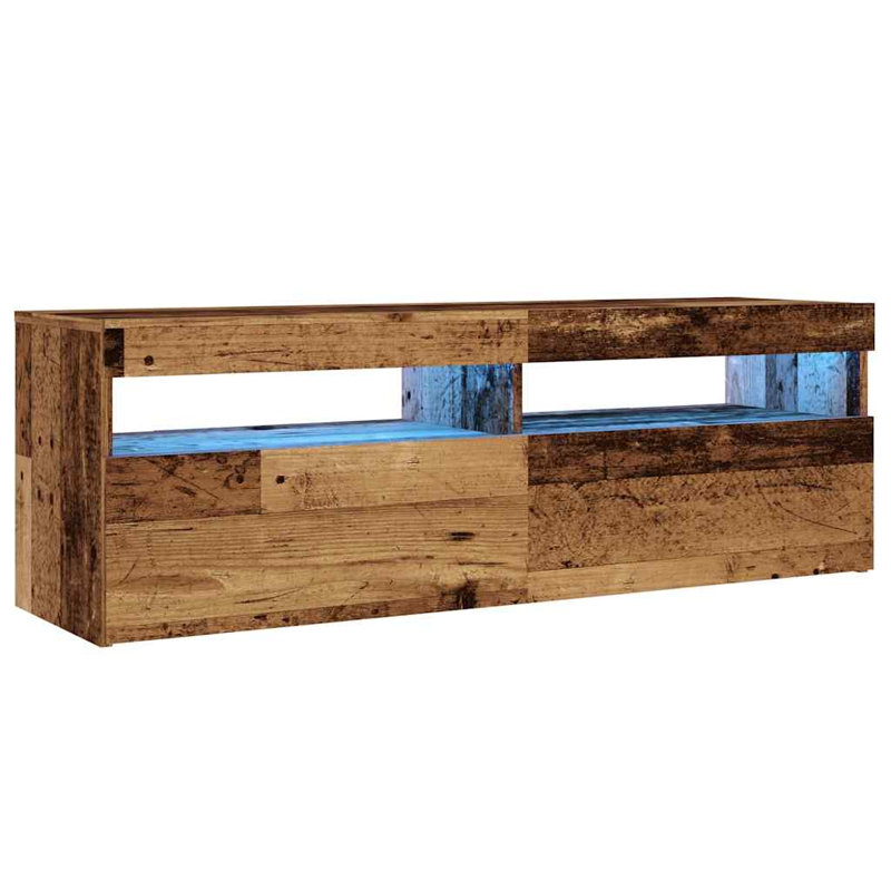 Madline Unfinished TV Stand, 120cm, Old Wood