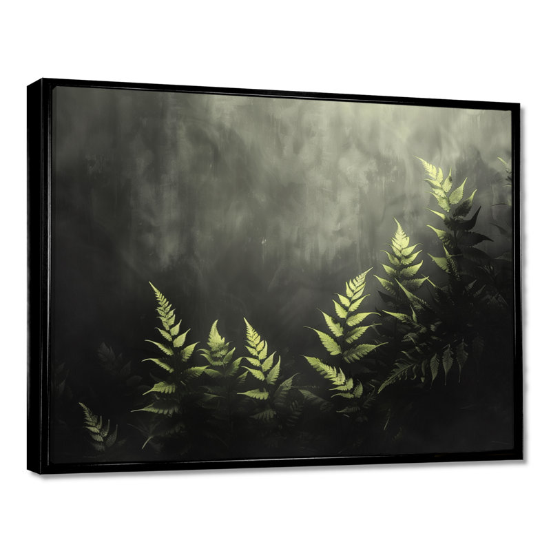 Nirvana vert vert et noir, Toile avec cadre flottant noir, H 12 po x l 20 po x P 1 po
