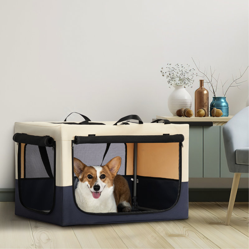 Caisse souple pour animal de compagnie - pliable, avec pochette pour le rangement, tissu pour zone d'activité portable, Engager les animaux de compagnie