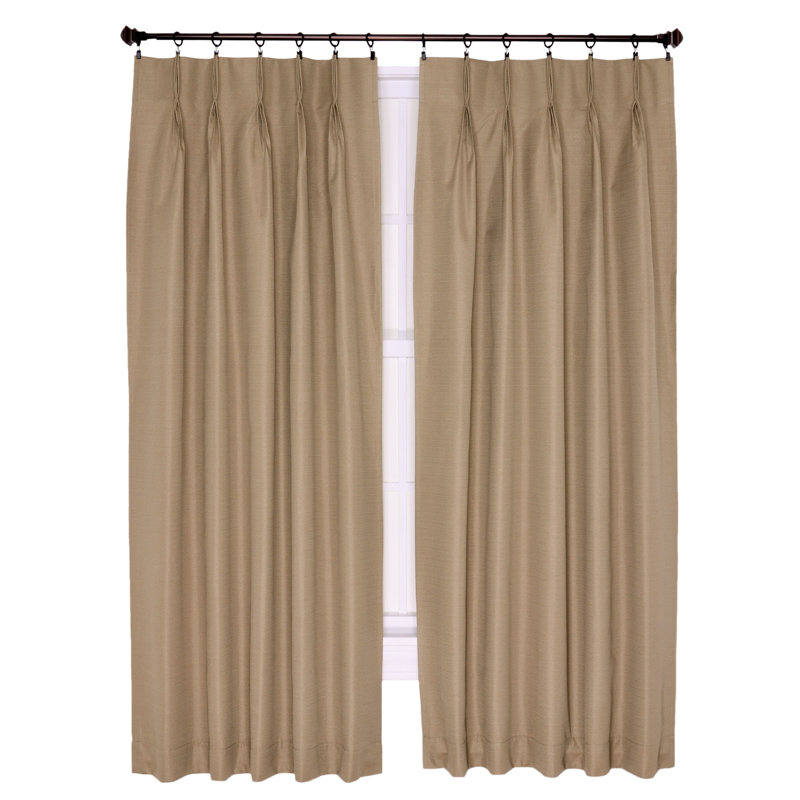 Paire de rideaux occultant et isolant de couleur unie, Lin, l 72 po x L 84 po