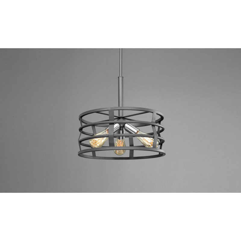 Luminaire suspendu tambour 3 lumières Pattie