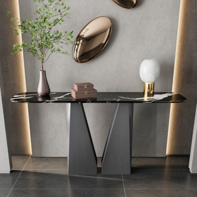 Italian-style sintered stone console table