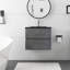 Meuble-lavabo simple mural 24 po avec comptoir à surface solide 24 po
