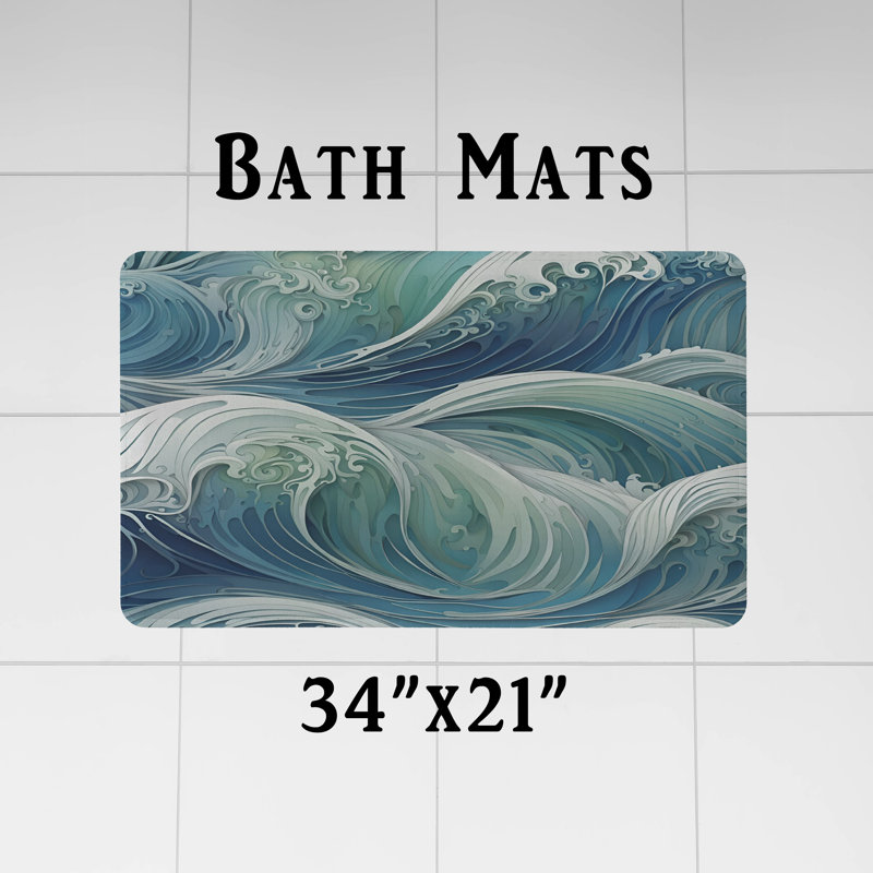 Rideau de douche abstrait, H 72 po x l 70 po