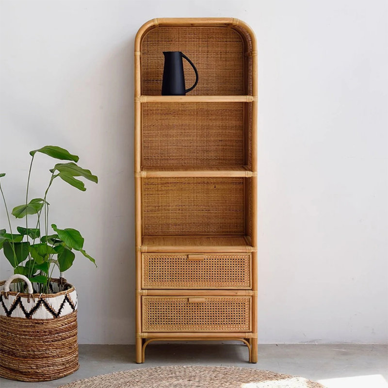 Vitrine simple en rotin