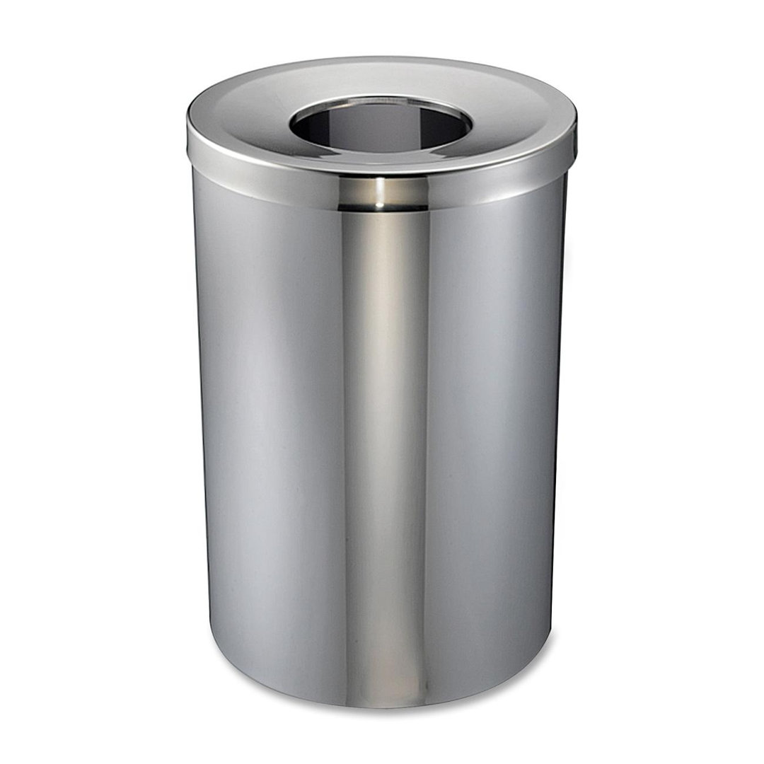 Steel Open Kitchen Trash Can - 30 Gallons Genuine Joe