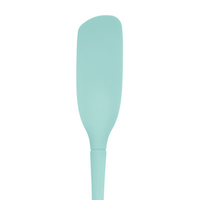 Tovolo Flex-Core All-Silicone Blender Spatula with Angled Head for Smoothies and Blenders, Light Aqua