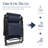  Oversized Padded Zero Gravity Chair, Folding Outdoor Patio Recliner W/ Side Tray - Navy Blue-1570599640