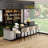 Upholstered Counter Stool With Metal Frame-1544331333-1544331332