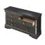 Meuble de chambre noir - faux cristaux et détails argentés G6702-d Commode 16,47 po Largeur avec points forts