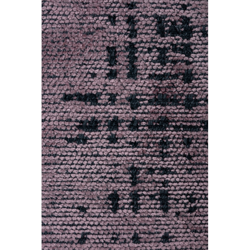 Lilac/Pink/Black Abstract Luxury Area Rug, Rectangle 7'10" x 11'2"