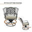 Chaises de bistro d'extérieur pivotantes avec coussin