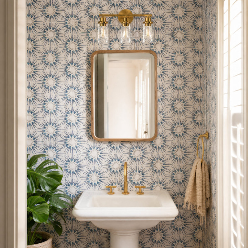 Snellville 3 - Light Dimmable Gold Vanity Light, Brushed Gold