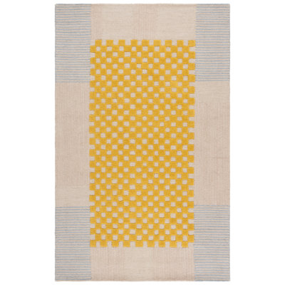 Genre 207 Checkered Hand Tufted 85% Wool; 15% Cotton Geometric Shapes Rug