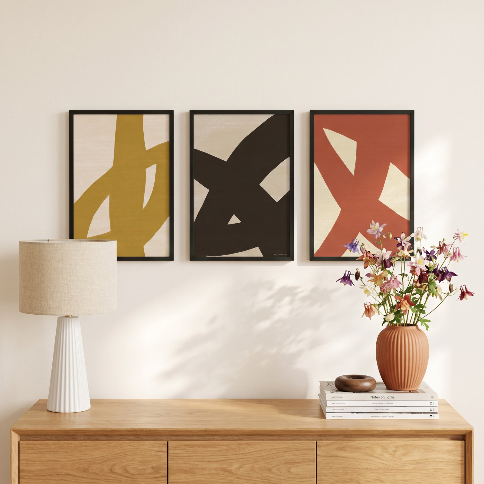 Form & Fusion by Romina Gadler, 20" H x 14" W x 1.25" D, Black Framed Paper
