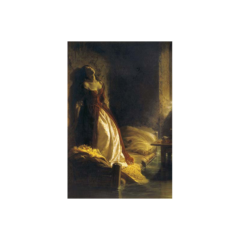 Tarakanova dans le flot-imprimé, H 36 po x l 24 po x P 1,5 po