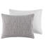 Édredon surdimensionné double / grand - 3 pièces avec coton riche et rembourré, tissé, riche en coton gris